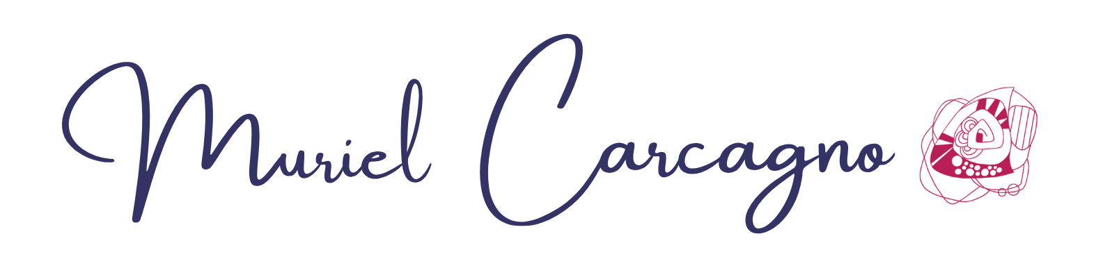 Logo de Muriel Carcagno, artiste graveuse sur métal, émailleuse d'art et créatrice d'œuvres contemporaines en cuivre au Pays Basque.